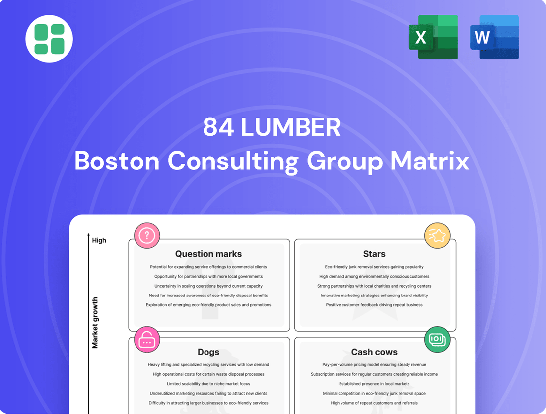 84 Lumber Boston Consulting Group Matrix
