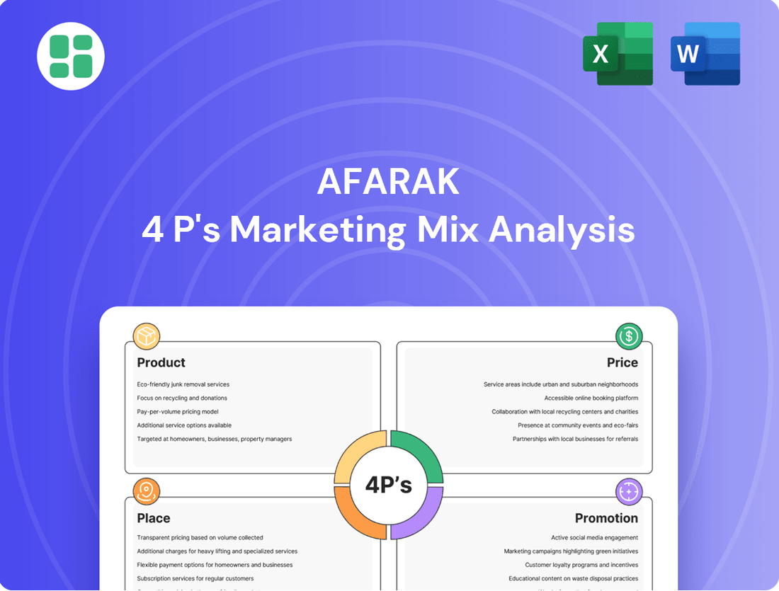 Afarak Marketing Mix