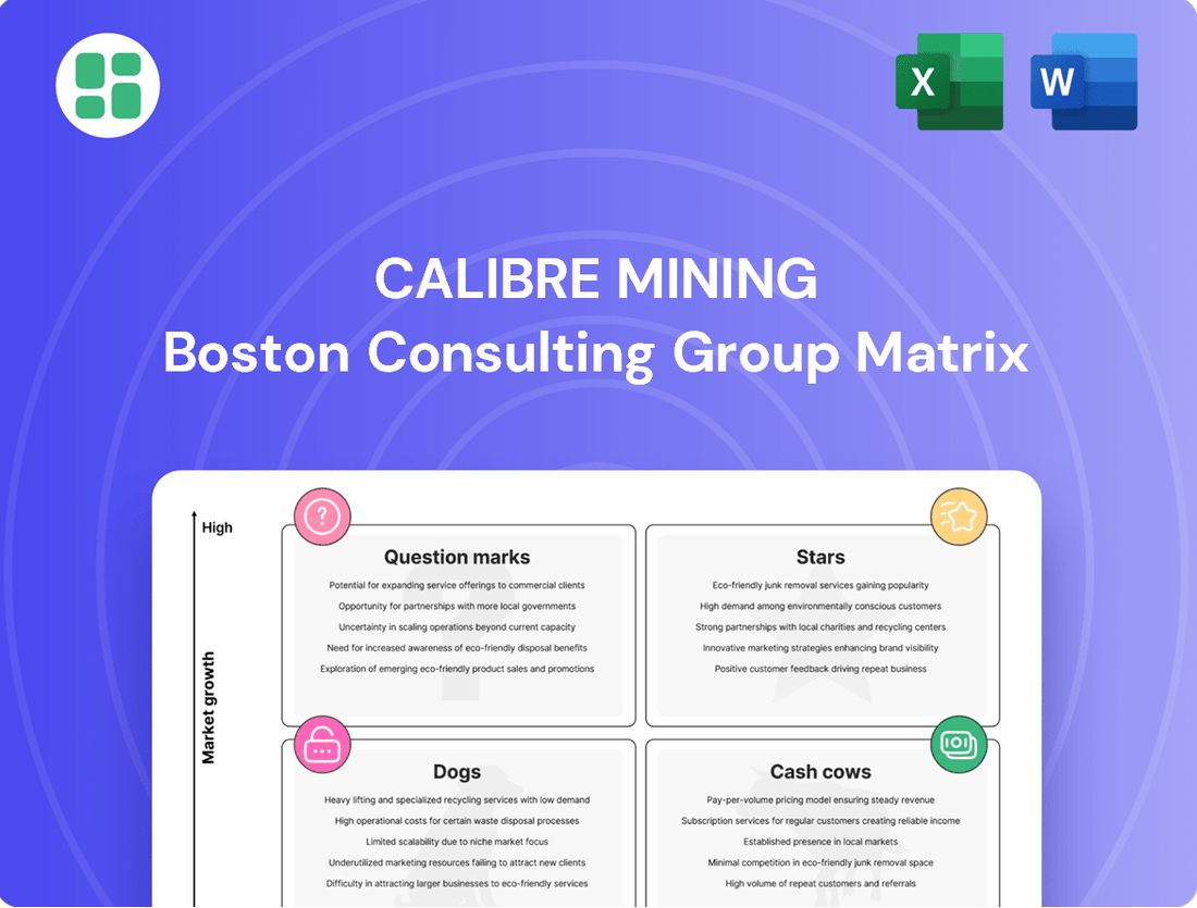 Calibre Mining Boston Consulting Group Matrix