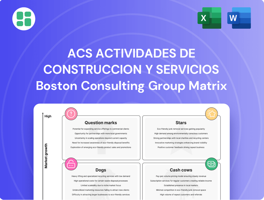 ACS Actividades de Construccion y Servicios Boston Consulting Group Matrix