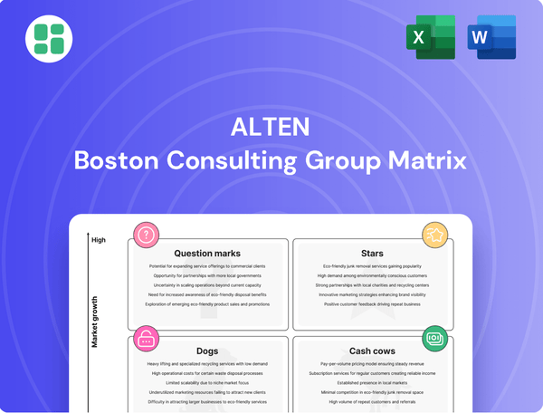 Alten Boston Consulting Group Matrix