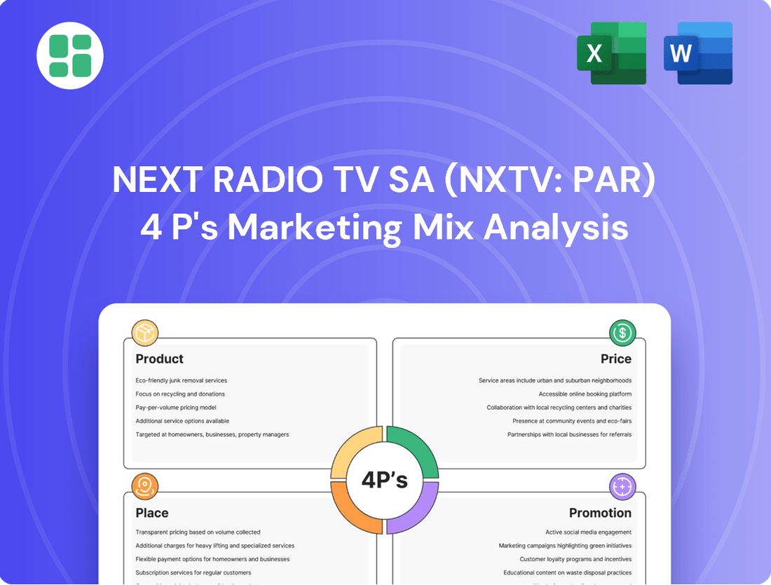 Next Radio Tv SA (NXTV: PAR) Marketing Mix