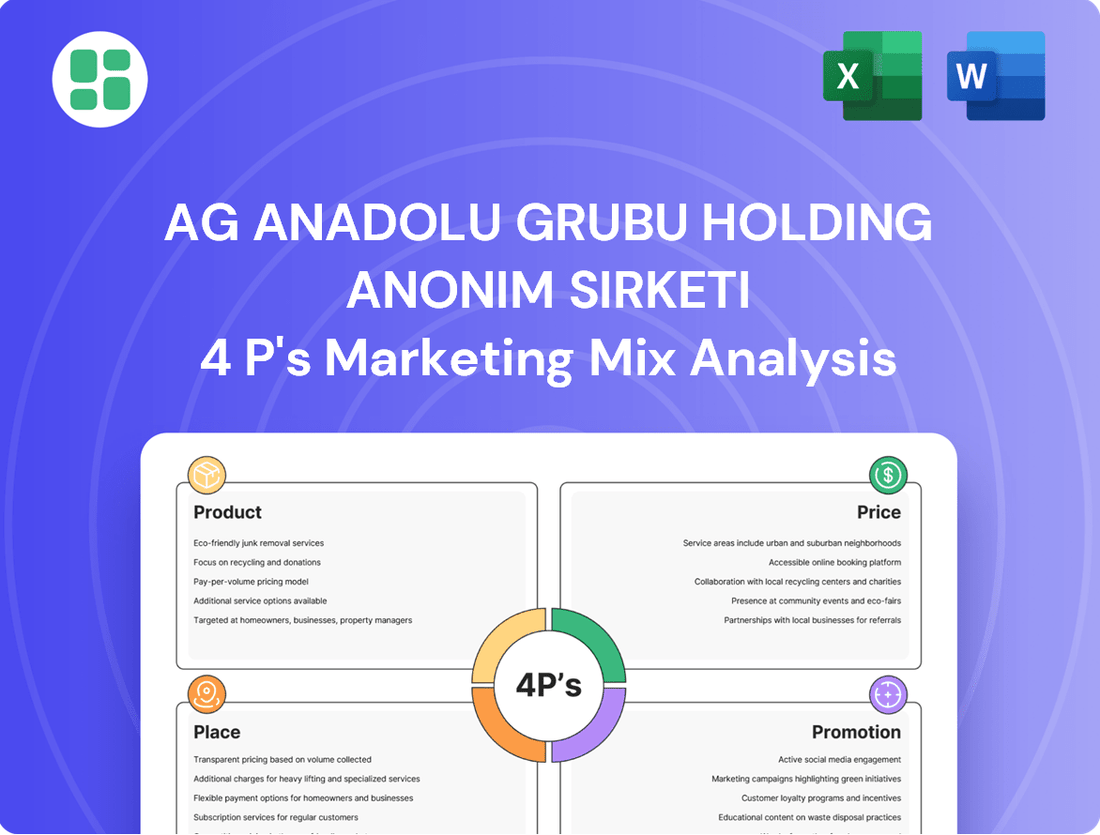 Ag Anadolu Grubu Holding Anonim Sirketi Marketing Mix
