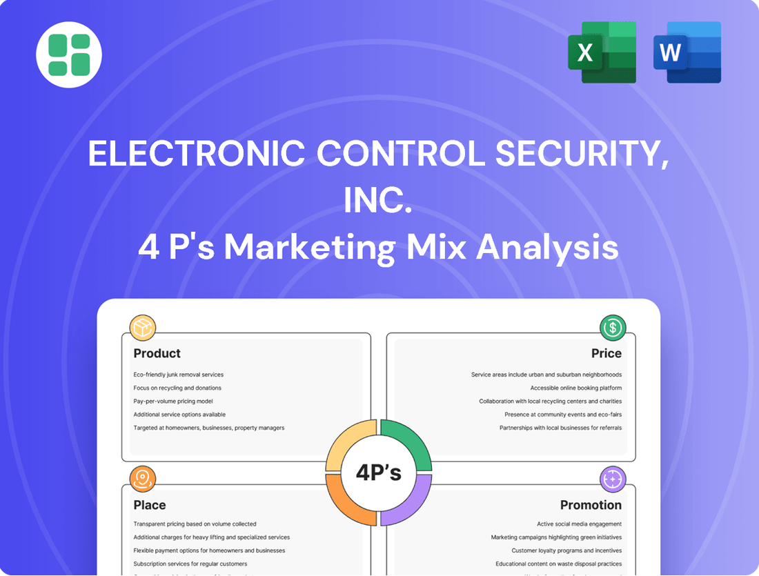 Electronic Control Security, Inc. Marketing Mix