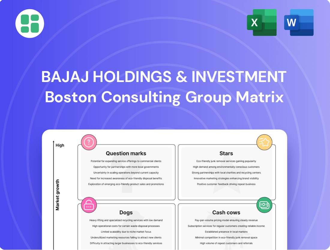 Bajaj Holdings & Investment Boston Consulting Group Matrix