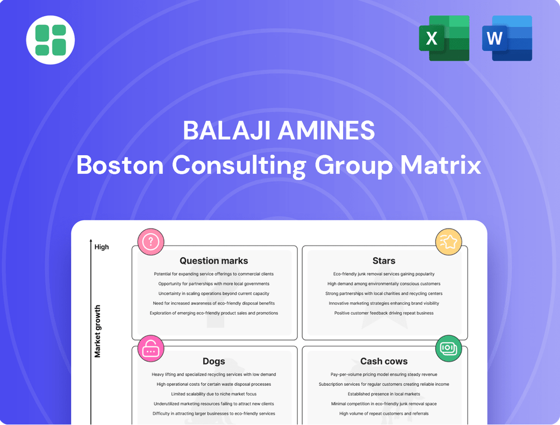 Balaji Amines Boston Consulting Group Matrix