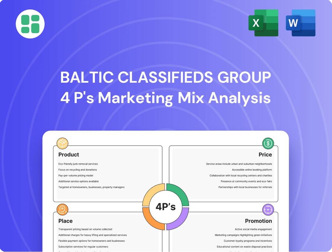 Baltic Classifieds Group Marketing Mix