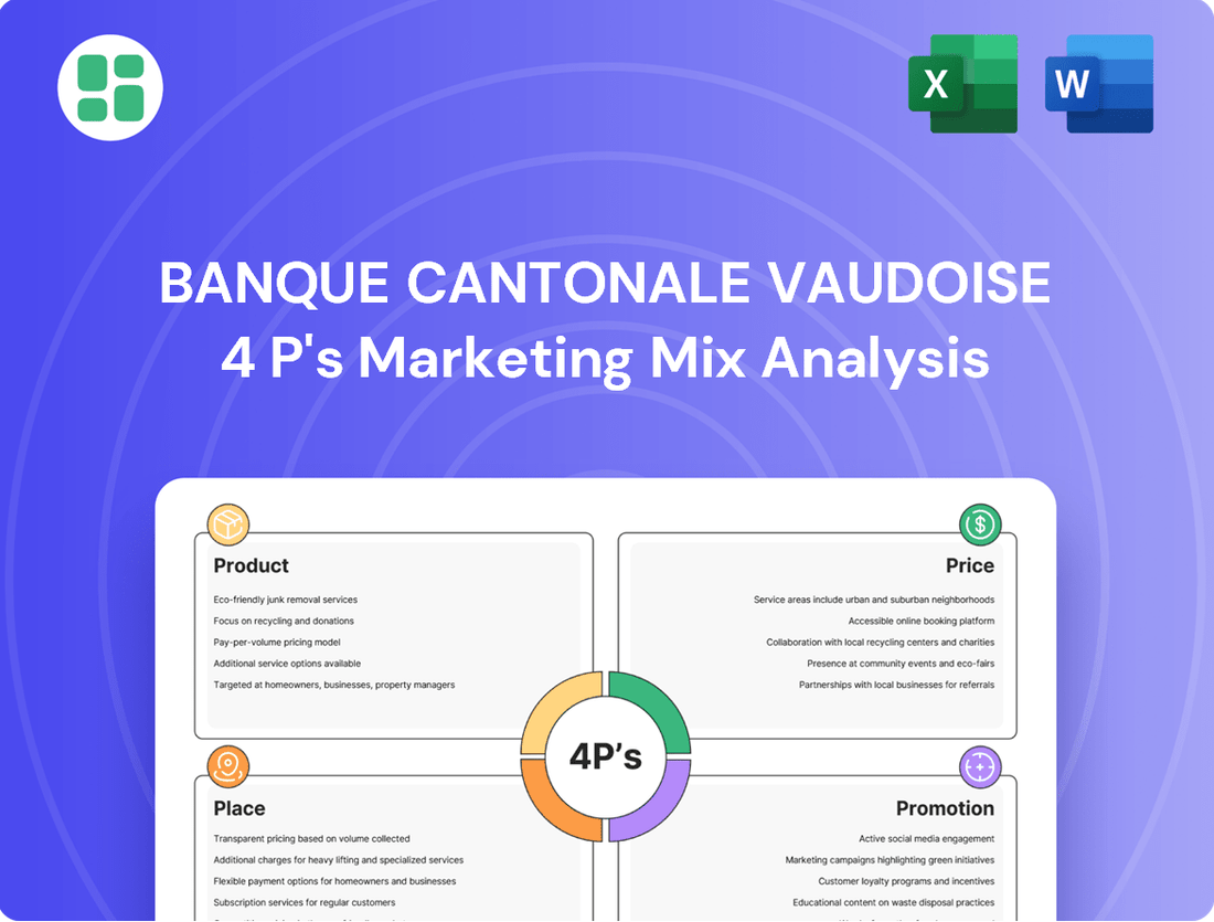 Banque Cantonale Vaudoise Marketing Mix