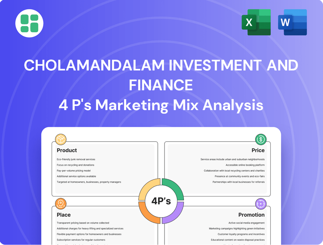 Cholamandalam Investment and Finance Marketing Mix