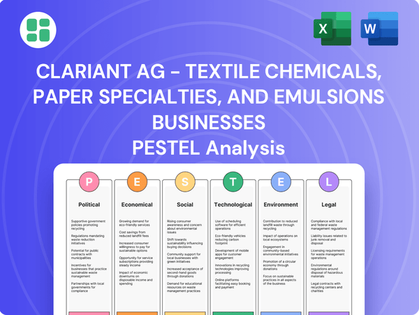 Clariant AG - Textile Chemicals, Paper Specialties, and Emulsions Businesses PESTLE Analysis
