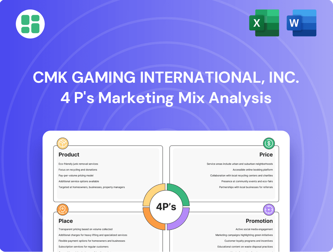 CMK Gaming International, Inc. Marketing Mix