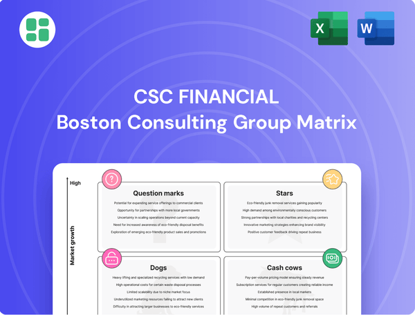 Csc Financial Boston Consulting Group Matrix