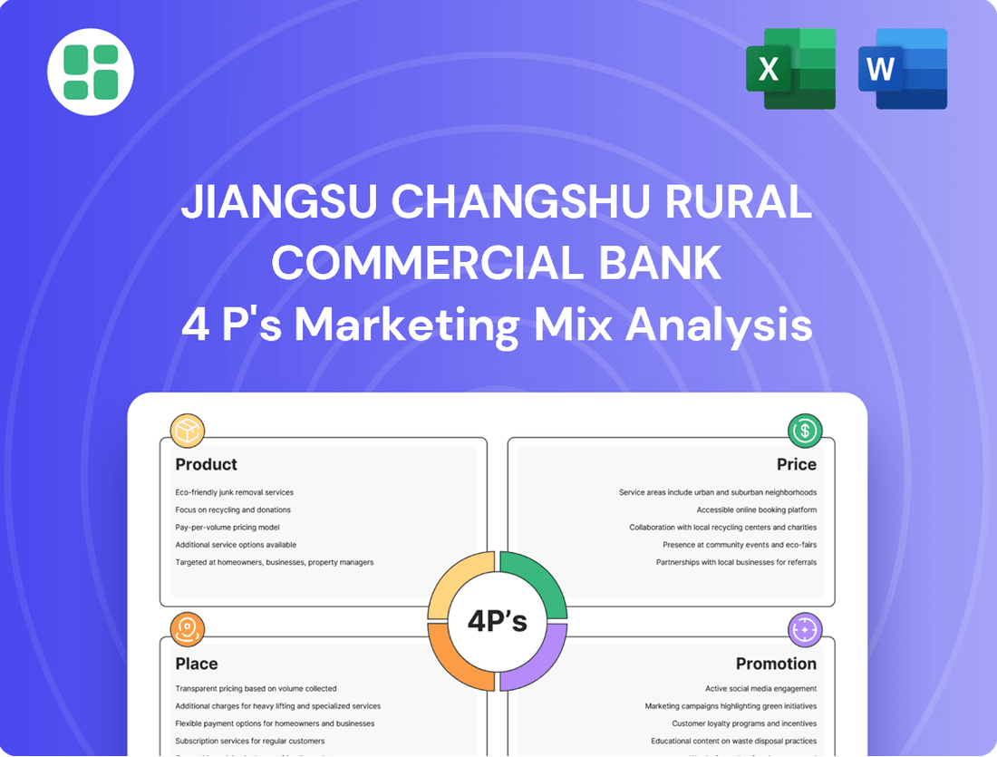 Jiangsu Changshu Rural Commercial Bank Marketing Mix
