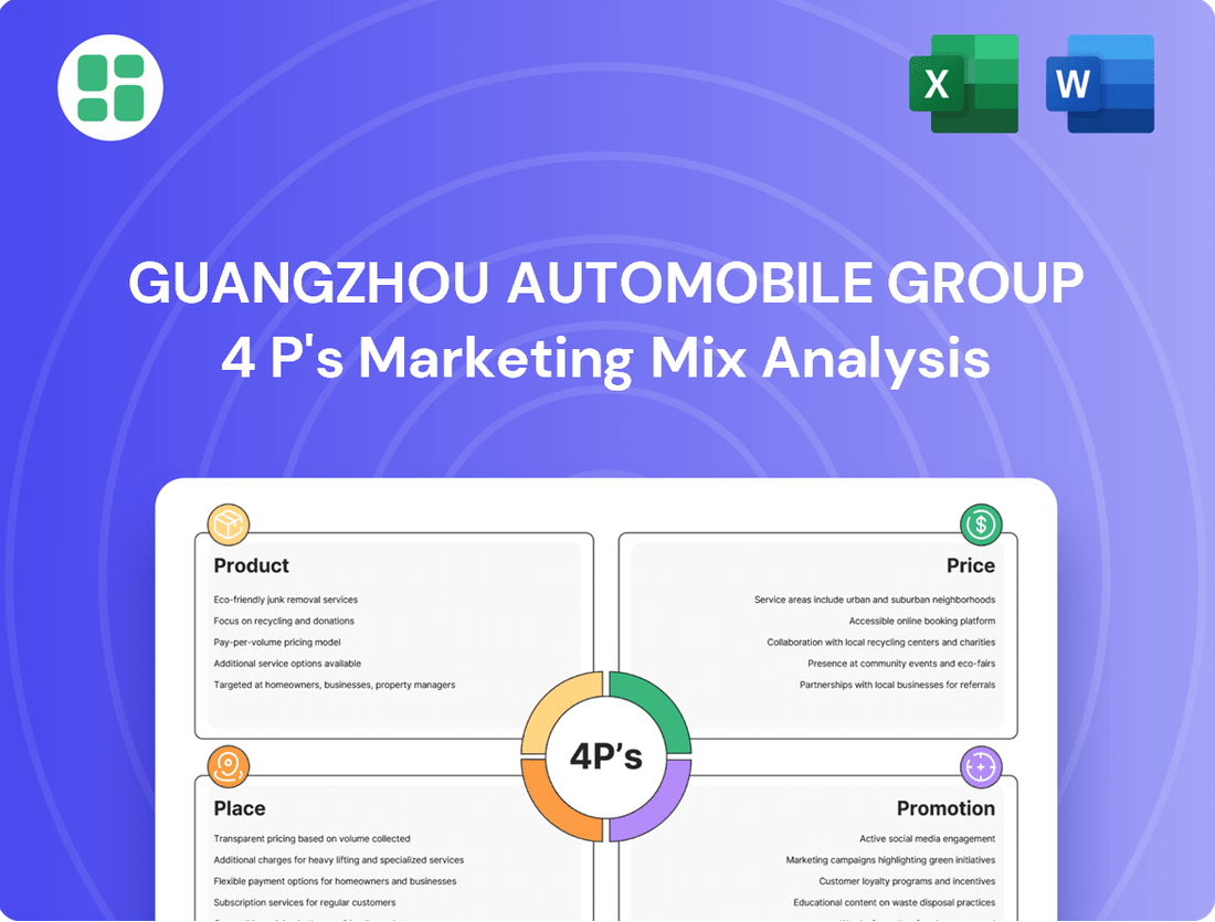 Guangzhou Automobile Group Marketing Mix