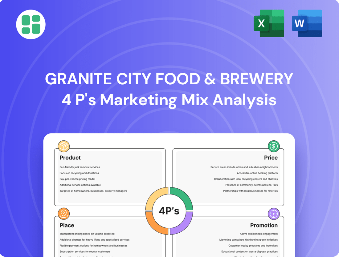 Granite City Food & Brewery Marketing Mix