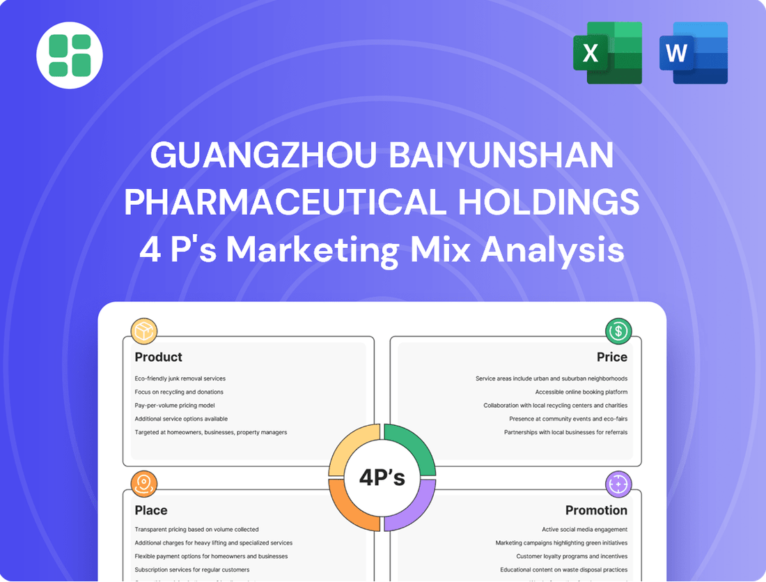 Guangzhou Baiyunshan Pharmaceutical Holdings Marketing Mix