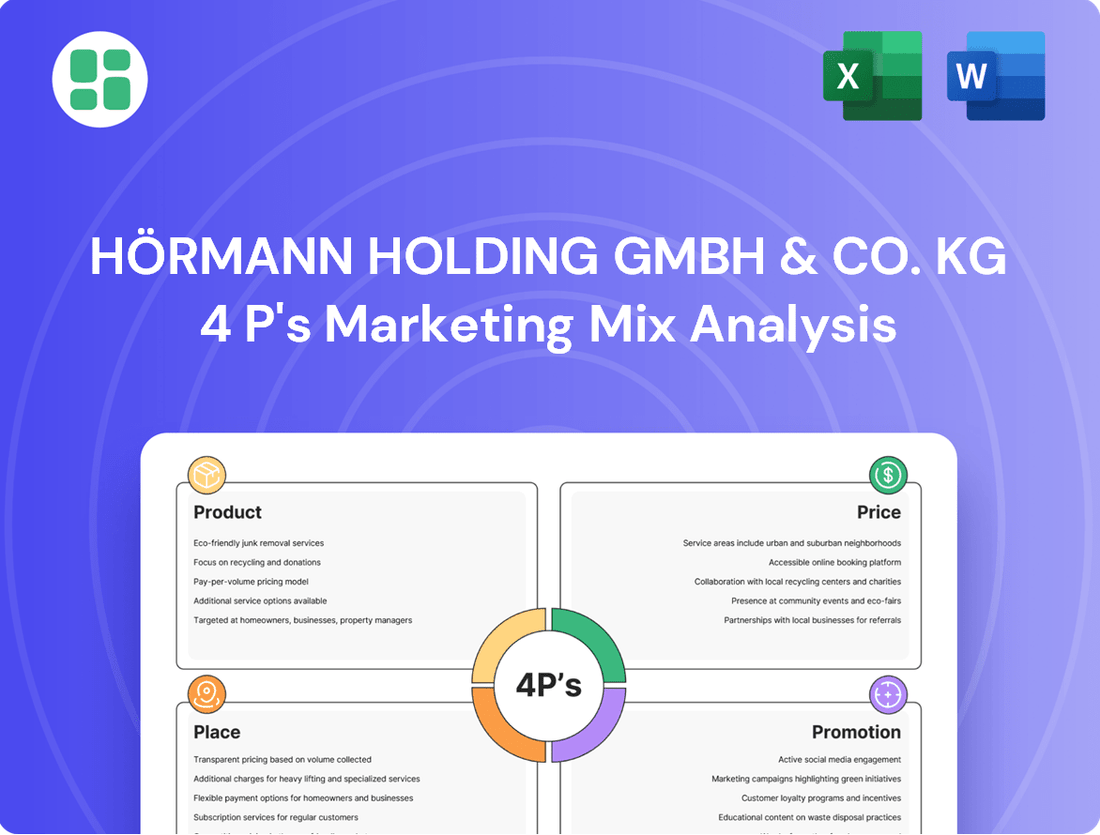 Hörmann Holding GmbH & Co. KG Marketing Mix
