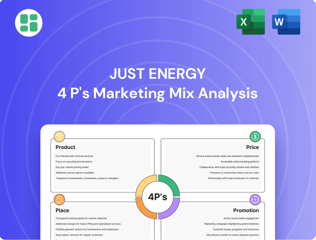 Just Energy Marketing Mix