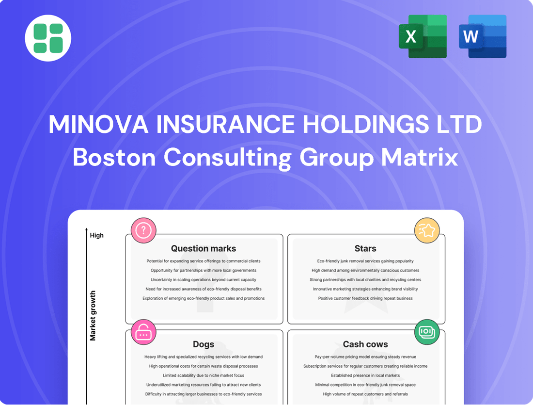 Minova Insurance Holdings Ltd Boston Consulting Group Matrix