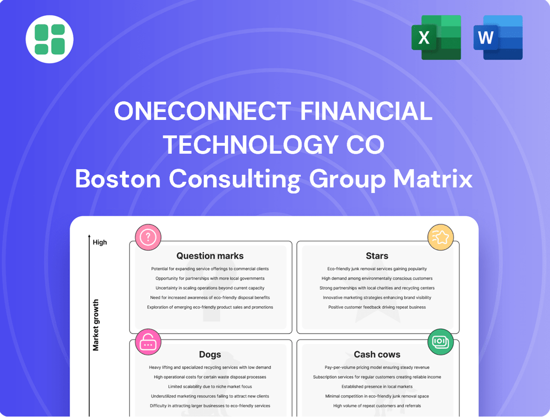 OneConnect Financial Technology Co Boston Consulting Group Matrix
