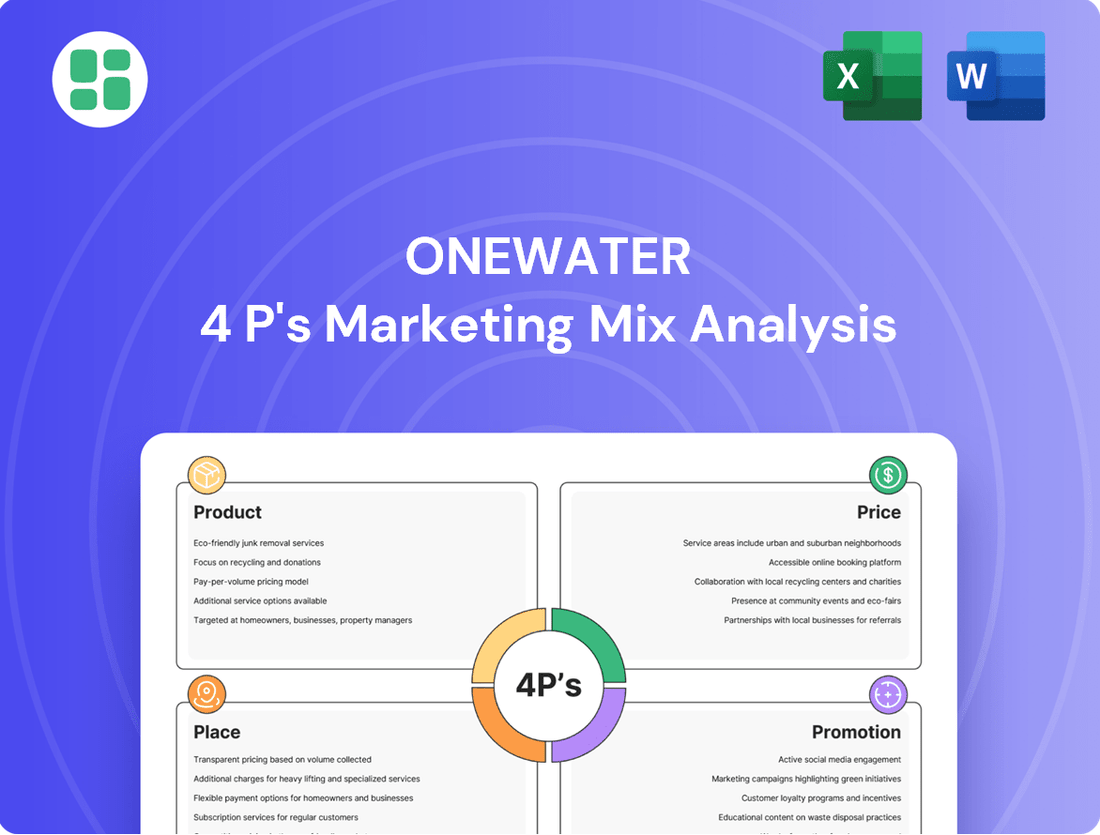 OneWater Marketing Mix
