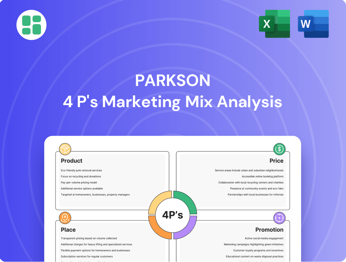 Parkson Marketing Mix