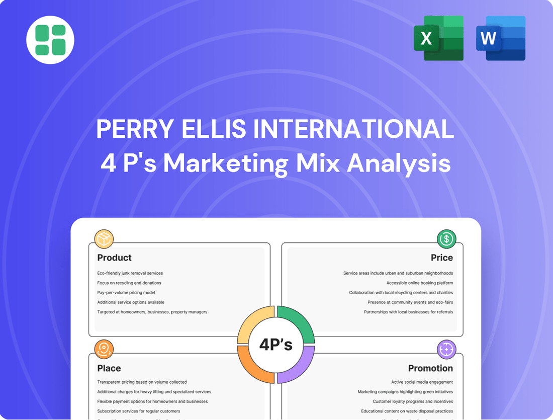 Perry Ellis International Marketing Mix