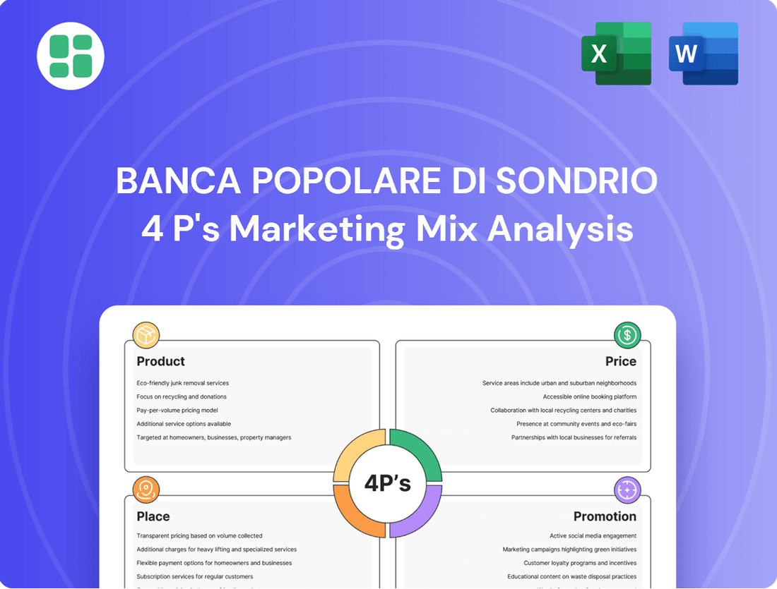 Banca Popolare di Sondrio Marketing Mix