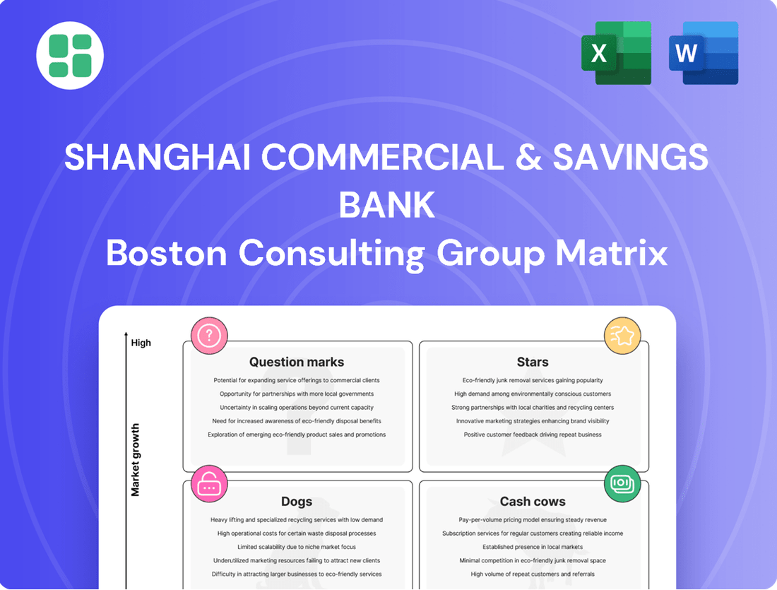 Shanghai Commercial & Savings Bank Boston Consulting Group Matrix