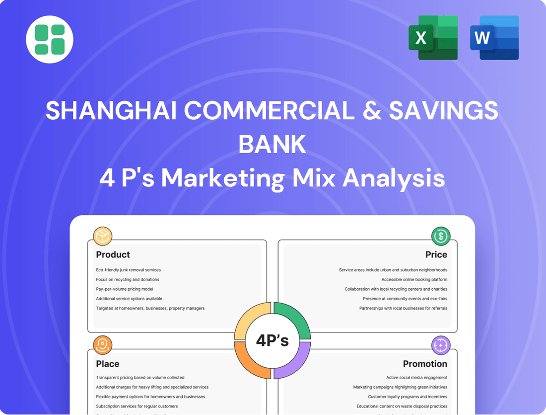 Shanghai Commercial & Savings Bank Marketing Mix