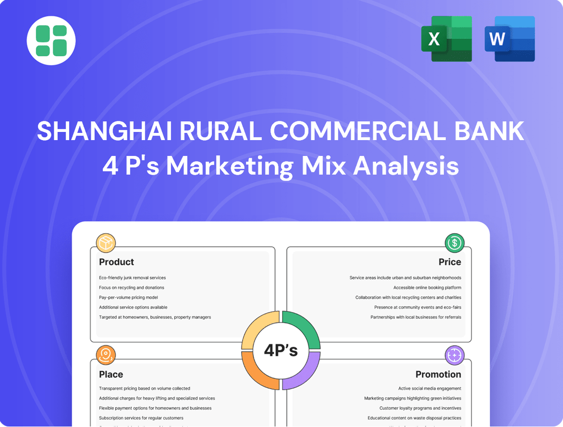 Shanghai Rural Commercial Bank Marketing Mix