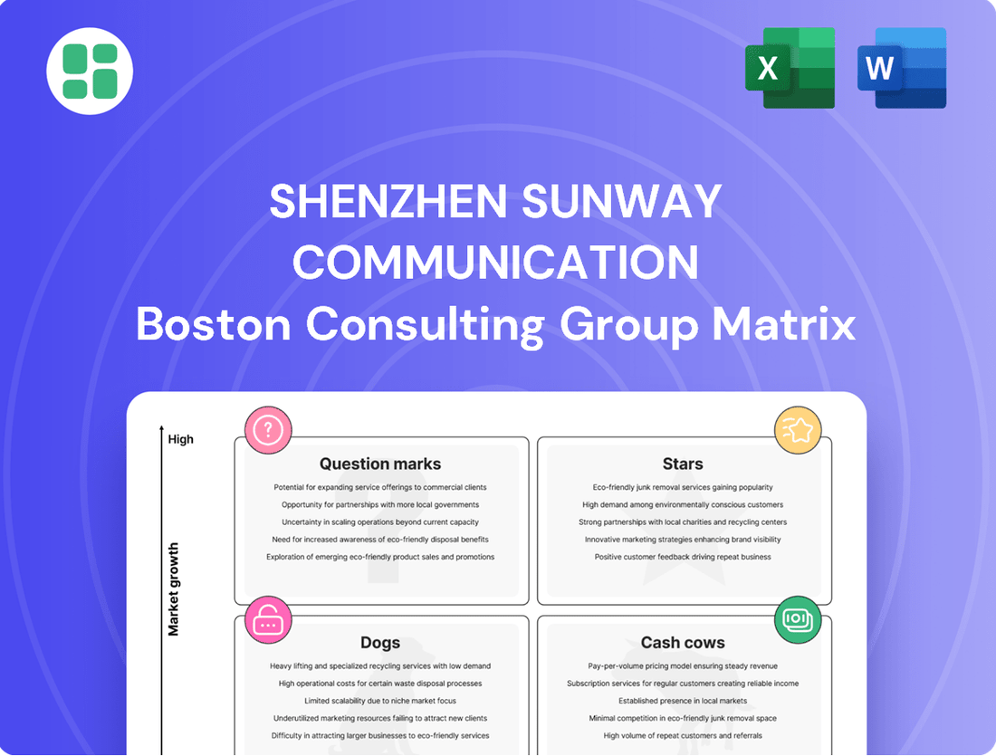 Shenzhen Sunway Communication Boston Consulting Group Matrix