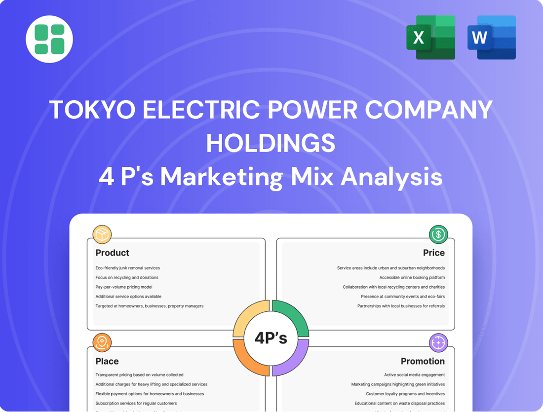 Tokyo Electric Power Company Holdings Marketing Mix