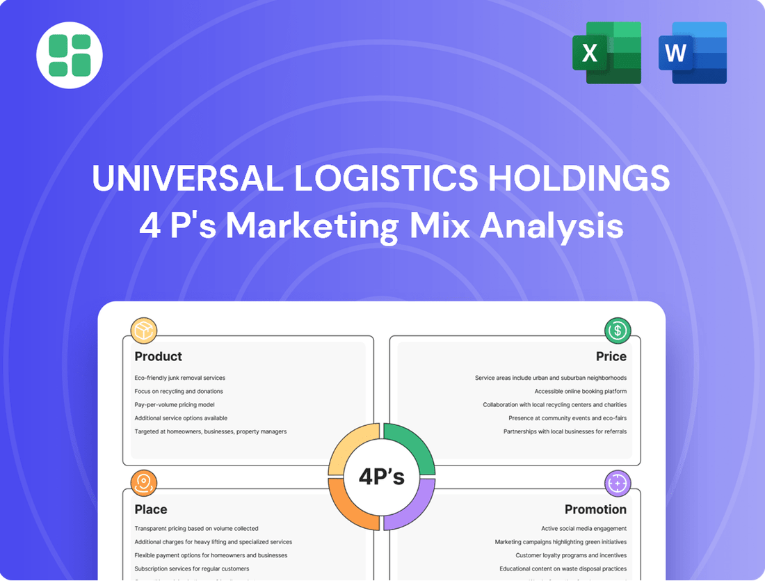 Universal Logistics Holdings Marketing Mix