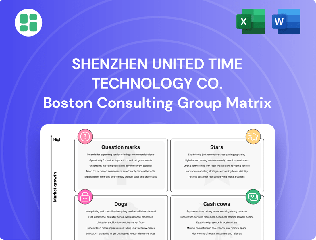 Shenzhen United Time Technology Co. Boston Consulting Group Matrix