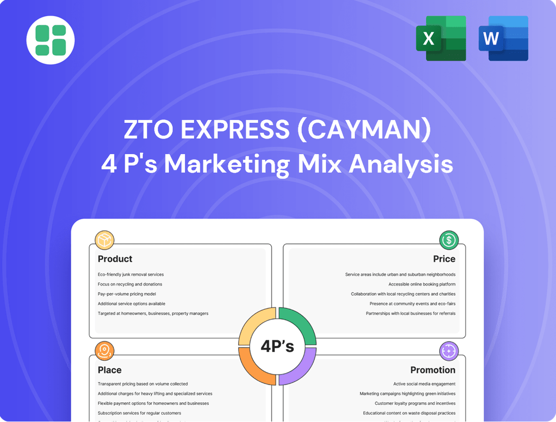 ZTO Express (Cayman) Marketing Mix